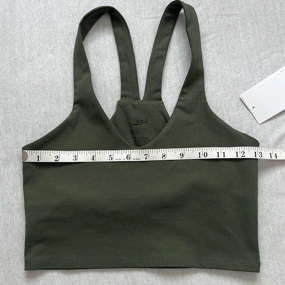 NWT Lezat eco-active, sustainable, activewear, workout set, olive green, Size S - Picture 7 of 16